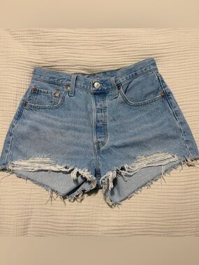 Levi’s 501 Light Blue Denim Shorts